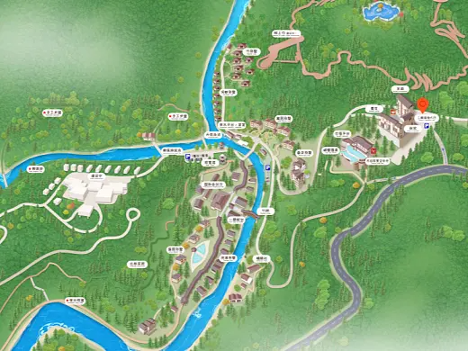 巫溪结合景区手绘地图智慧导览和720全景技术，可以让景区更加“动”起来，为游客提供更加身临其境的导览体验。